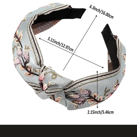 Elegant Knotted Headband blue print - Picture 2 of 6